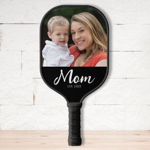Mama hat ein lustiges Skript-Foto erstellt Pickleball Schläger