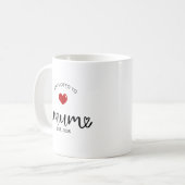 Mama hat ein neues Muttergeschenk etabliert Kaffeetasse (Vorderseite Links)