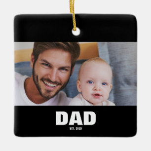 Mama hat ein schwarz-weiß-fettschrift-Foto erstell Keramikornament