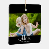 Mama hat ein Schwarz-Weiß-Script-Foto eingerichtet Keramikornament (Rechts)