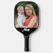 Mama hat ein unterhaltsames Skript-Foto eingericht Pickleball Schläger (Vorderseite)