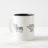 Mama hat einfaches Skript Mütter Geschenk Zweifarbige Tasse (Vorderseite Links)