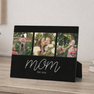 Mama hat elegante Schrift Schwarz 3 Foto  Fotoplatte