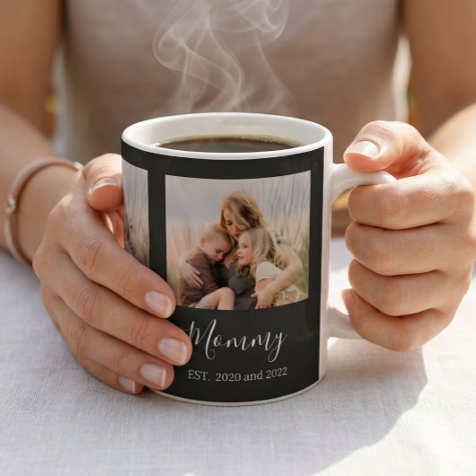Mama hat elegantes Fotoscript Schwarz Kaffeetasse