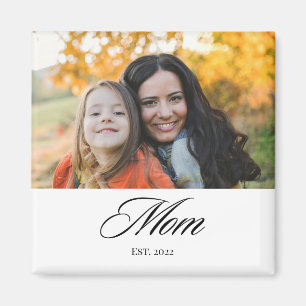 Mama hat elegantes Schriftfoto-Geschenk etabliert Magnet