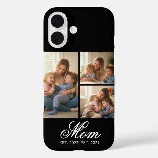Mama hat elegantes schwarzes Skript 3 Foto Case-Mate iPhone Hülle (Rückseite)