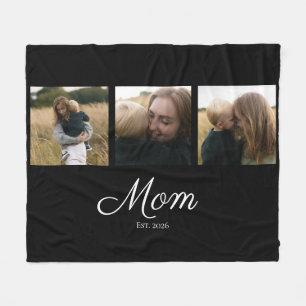 Mama hat elegantes Skript Schwarz 3 Foto Fleecedecke