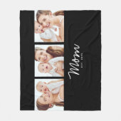 Mama hat elegantes Skript Schwarz 3 Foto Fleecedecke (Vorderseite)