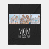Mama hat elegantes Skript Schwarz 3 Foto Fleecedecke (Vorderseite)