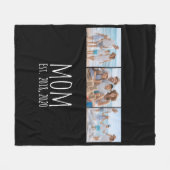 Mama hat elegantes Skript Schwarz 3 Foto Fleecedecke (Vorderseite (Horizontal))