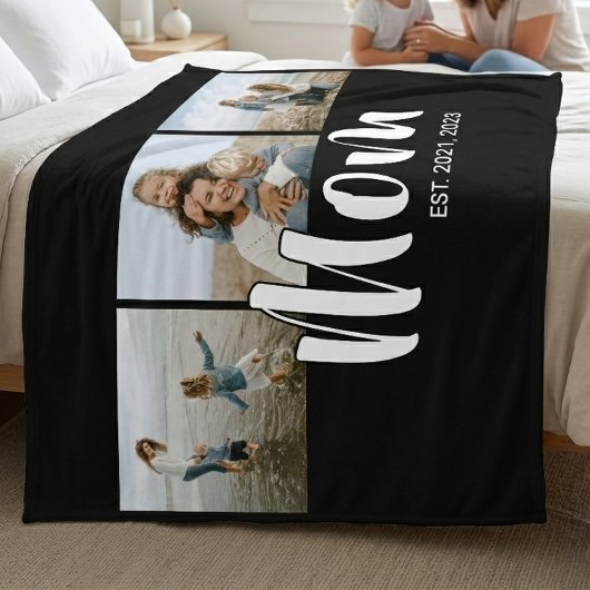 Mama hat elegantes Skript Schwarz 3 Foto Fleecedecke