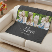 Mama hat elegantes Skript Schwarz 3 Foto Fleecedecke