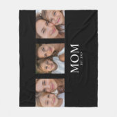 Mama hat elegantes Skript Schwarz 3 Foto Fleecedecke (Vorderseite)