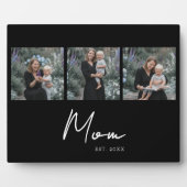 Mama hat elegantes Skript Schwarz 3 Foto Fotoplatte (Vorderseite)