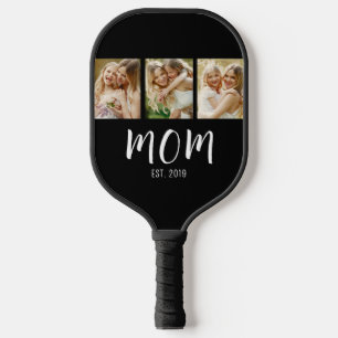 Mama hat elegantes Skript Schwarz 3 Foto  Pickleball Schläger
