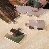 Mama hat elegantes Skript Schwarz 3 Foto Puzzle (Seite)