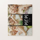 Mama hat elegantes Skript Schwarz 3 Foto Puzzle (Vertikal)