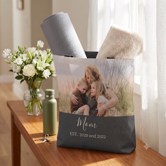 Mama hat elegantes Skriptfoto erstellt Tasche