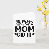 Mama hat es Abschluss studierte stolz Kinder Karte (Gelbe Blume)