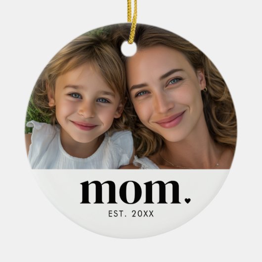 Mama hat Foto-Geschenk etabliert Keramik Ornament (Vorne)