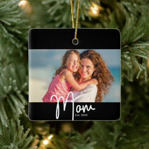 Mama hat Foto-Geschenk etabliert Keramikornament