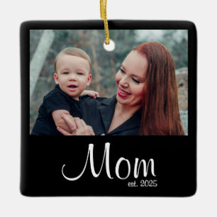 Mama hat Foto-Geschenk etabliert Keramikornament