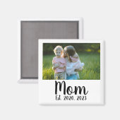 Mama hat Foto-Geschenkmagnet Magnet (Vorderseite/Rückseite)