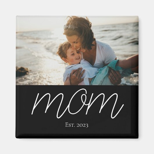 Mama hat Foto Muttertag Magnet gegründet (Vorne)