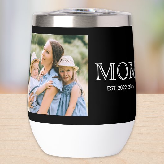 Mama hat Foto Schwarz eingerichtet