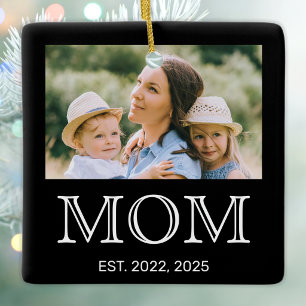 Mama hat Foto schwarz gegründet Keramikornament