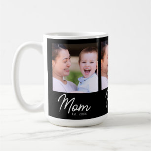 Mama hat Foto Schwarz Schrift Minimal Elegant Kaffeetasse