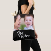Mama hat Foto Schwarz Skript Minimal Elegant Tasche (Von Nahem)