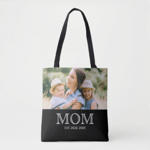 Mama hat Foto Schwarz Tote Bag Tasche