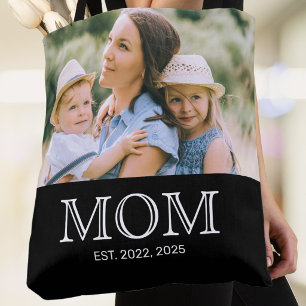 Mama hat Foto Schwarz Tote Bag Tasche