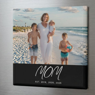 Mama hat Foto zum Muttertag auf dem Kühlschrank ei Magnet