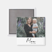 Mama hat Geschenk zum Foto eingerichtet Magnet (Vorderseite/Rückseite)