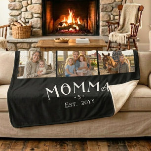 Mama hat Kids Count Chic Schwarz 3 Foto eingericht Sherpadecke