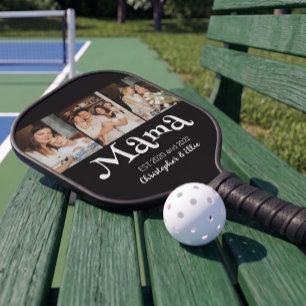 Mama hat Kindersnamen lustiger Text 3 Foto Pickleball Schläger