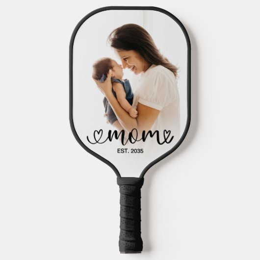 Mama hat lustiges Skript Foto Pickleball Schläger (Vorderseite)