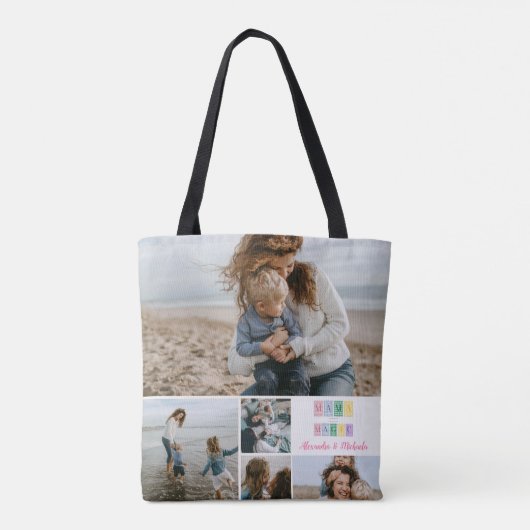 Mama hat magische Patchwork-Fotografie gemacht Tasche (Rückseite)