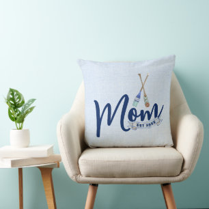 Mama hat Marineblaues Nautisches Schriftbild Etabl Kissen
