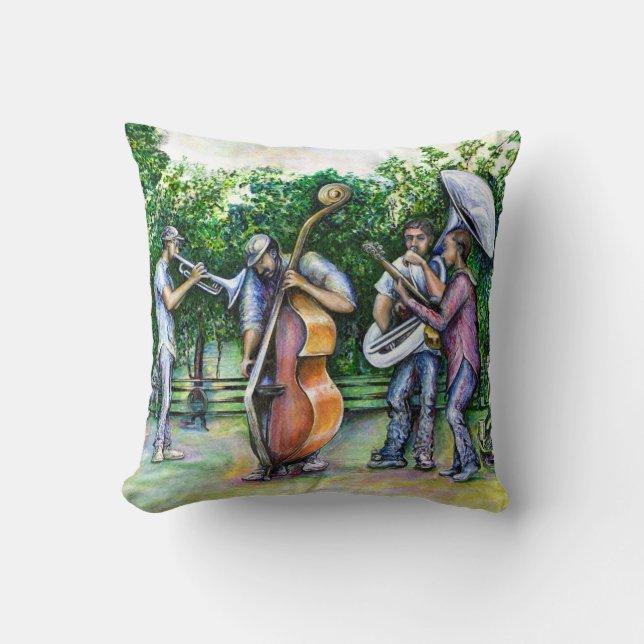 Mama hat mich nie vor Tuba-Spielern gewarnt Kissen (Vorderseite)