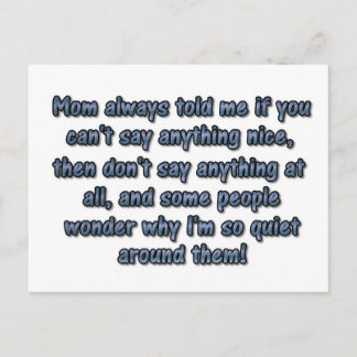 Mama hat mir immer gesagt... postkarte