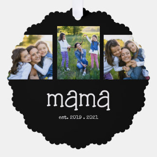 Mama hat Modern 3 Foto eingerichtet Ornament Karte