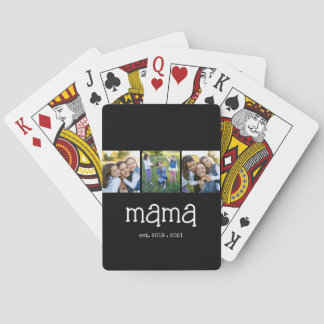 Mama hat Modern 3 Foto eingerichtet Spielkarten