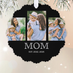 Mama hat Modern 3 Foto Schwarz gegründet  Ornament Karte