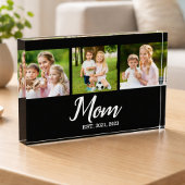 Mama hat Modern Script 3 etabliert Fotoblock
