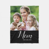 Mama hat moderne Schrift Foto eingerichtet Fleecedecke (Vorderseite)