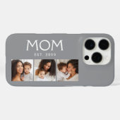 Mama hat moderne Typografie grau 3 Foto Case-Mate iPhone Hülle (Rückseite (Horizontal))
