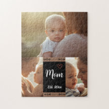 Mama hat modernen Schriftzug Schwarz 3 Foto-Puzzle